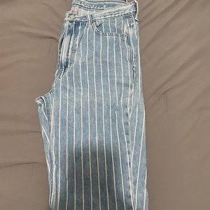 pinstripe mom jeans